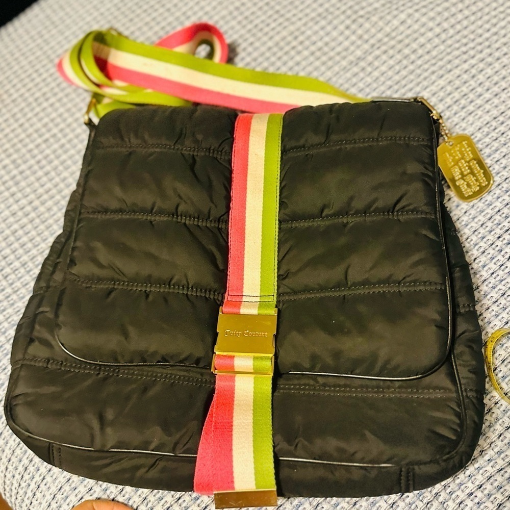 XL💕Y2K JUICY COUTURE💕MESSENGER BAG TRAVEL BAG LAPTOP BAG WEEKENDER VINTAGE BAG